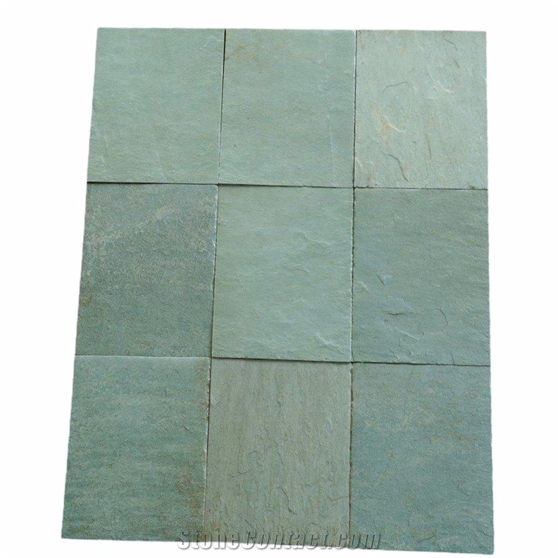 Lime Green Limestone Tile Slabs
