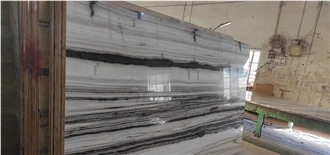 Panda White Marble Tiles, Slabs