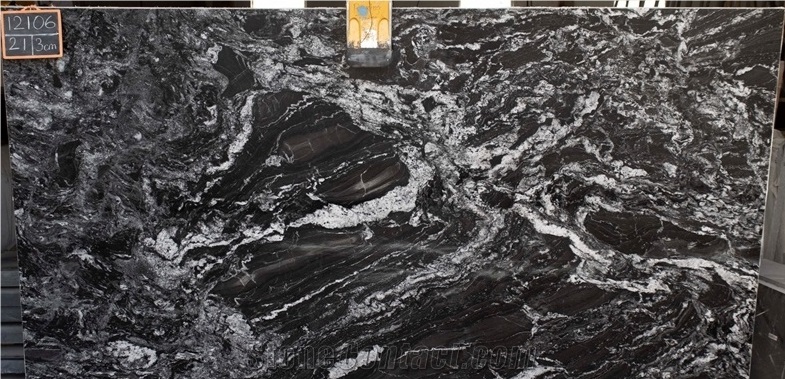 Polished Black Forest Granite Slabs For Wall