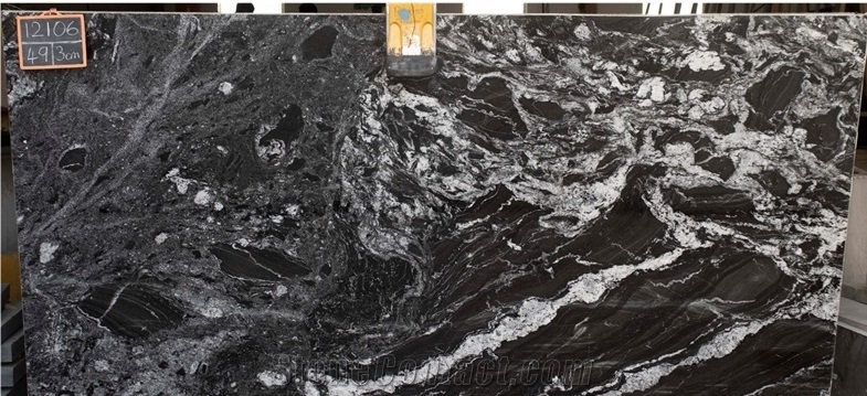 Polished Black Forest Granite Slabs For Wall