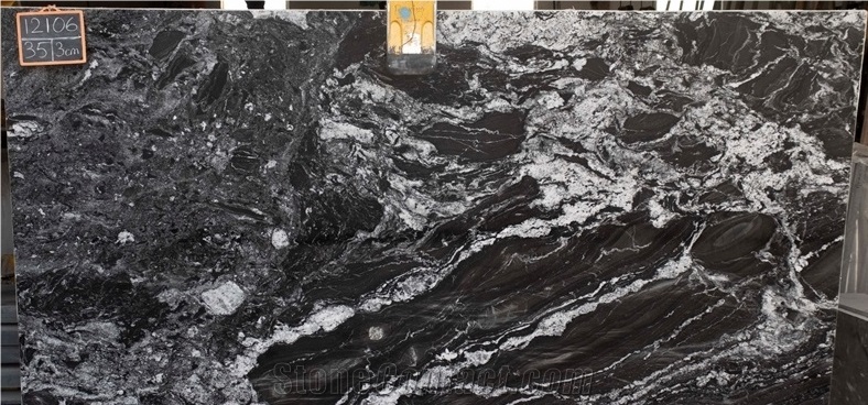 Polished Black Forest Granite Slabs For Wall