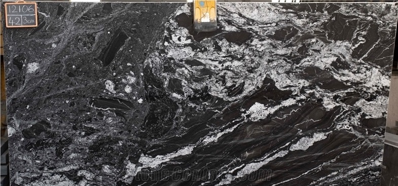Polished Black Forest Granite Slabs For Wall