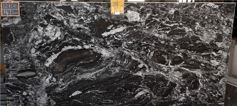 Polished Black Forest Granite Slabs For Wall