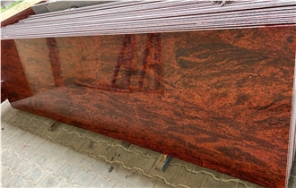 Red Multicolour Granite Cutter Slabs