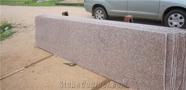 Rosy Pink Granite Slab Wall Tiles