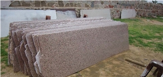 Rosy Pink Granite Slab Wall Tiles