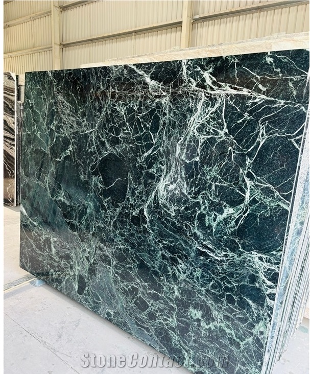 Spider Green Marble Slabs, Floor