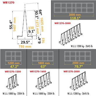 Wolf Storage Racks, Display Racks WR1270-1200