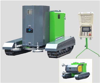 CRAWLER-TYPE WIRE SAW MACHINE FOR STONE QUARRYING CRAWLER-TYPE WIRE SAW MACHINE FOR STONE QUARRYING