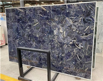Brazil Blue Sodalite Semiprecious Stone Slabs Brazil Blue Sodalite Semiprecious Stone Slabs