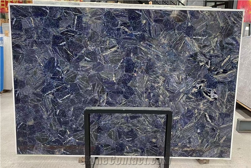 Brazil Blue Sodalite Semiprecious Stone Slabs
