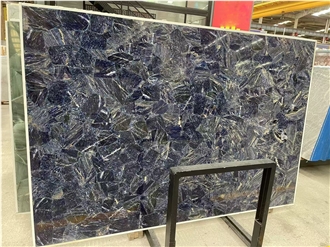 Brazil Blue Sodalite Semiprecious Stone Slabs