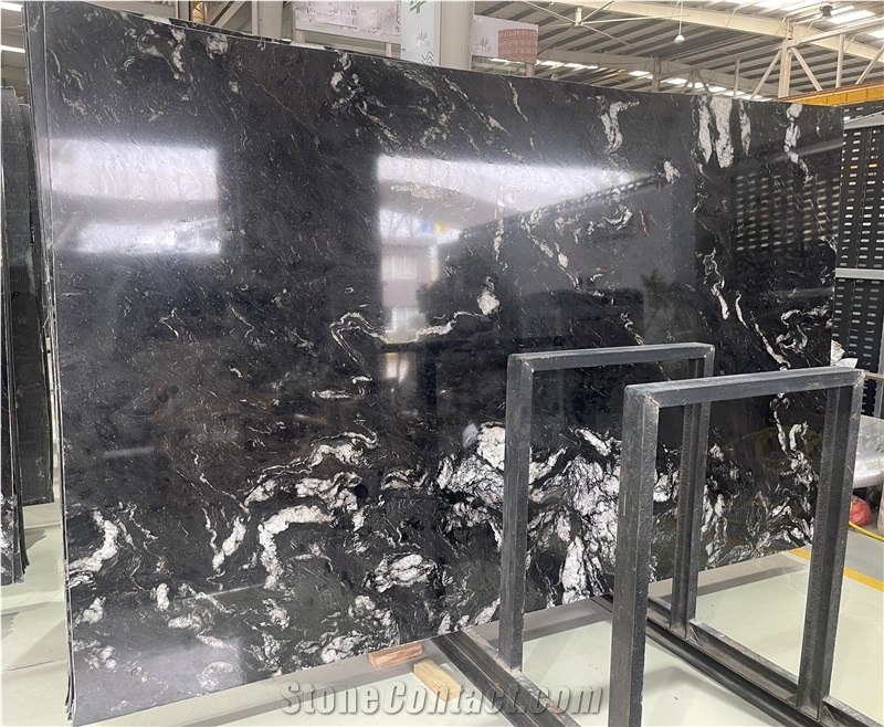 Cosmic Black Granite Slabs