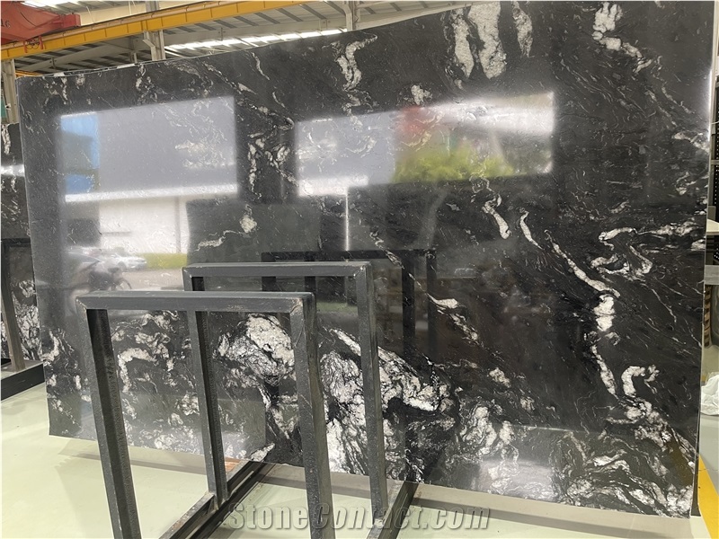 Cosmic Black Granite Slabs