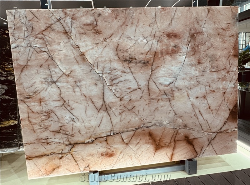 Cristallo Pink Natural Quartzite Slabs