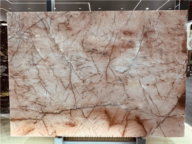 Cristallo Pink Natural Quartzite Slabs