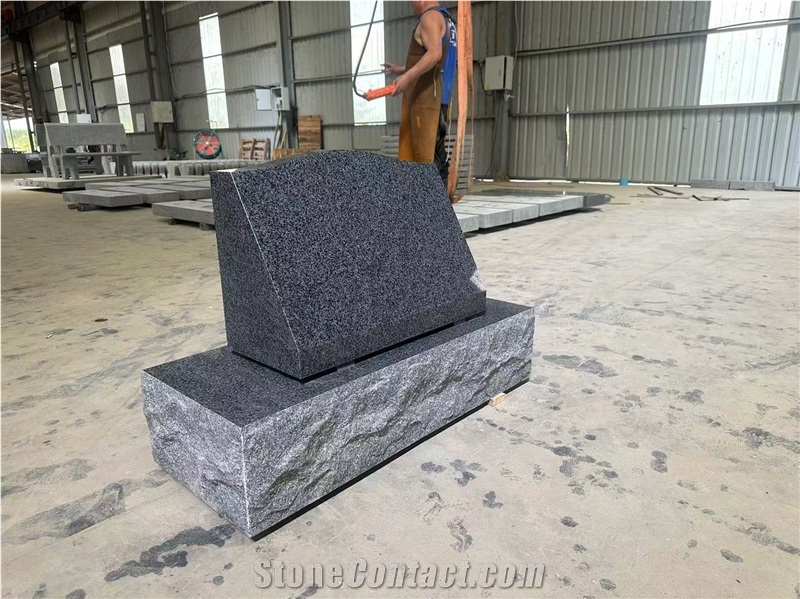 G654 Granite Slant Grave Marker