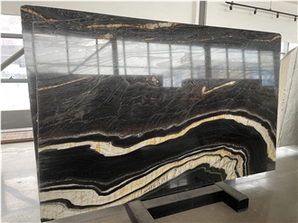 Gold Black Wave Natural Namco Quartzite Polished Slabs
