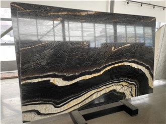 Gold Black Wave Natural Namco Quartzite Polished Slabs