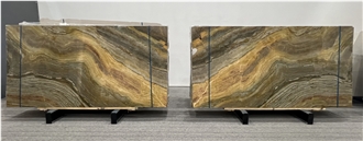 Gold Veins Venice Grey Marble Slabs Matched Gold Veins Venice Grey Marble Slabs Matched