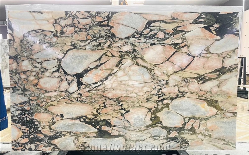 Italian Bulgari Pink Marble Slabs
