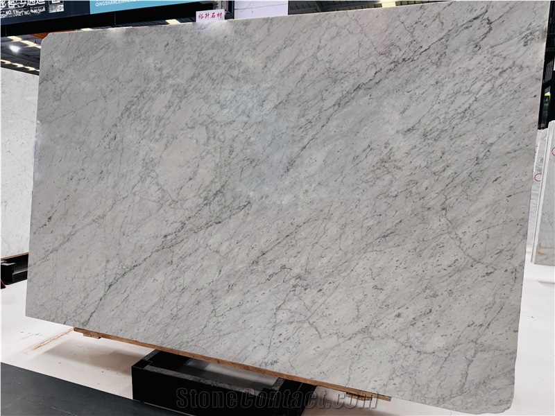 Italian Carrara White Marble Slabs For Interior Projects