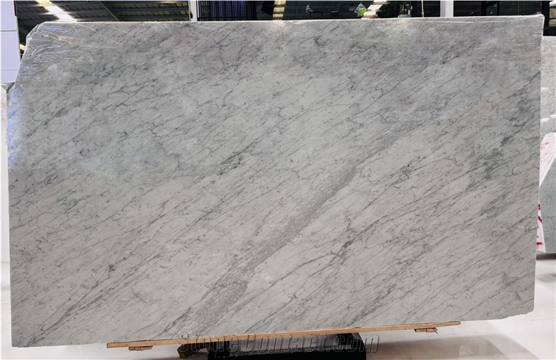 Italian Carrara White Marble Slabs For Interior Projects