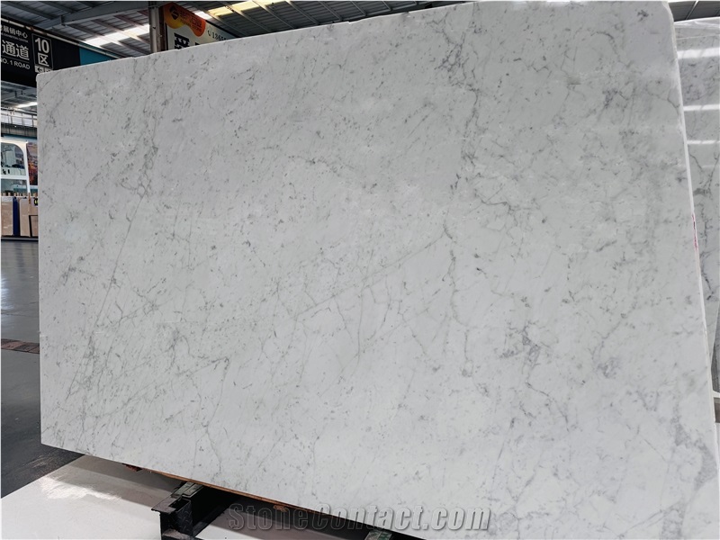 Italian Carrara White Marble Slabs For Interior Projects