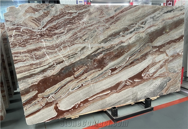 Italian Rosso Monica Marble Slabs For Projects