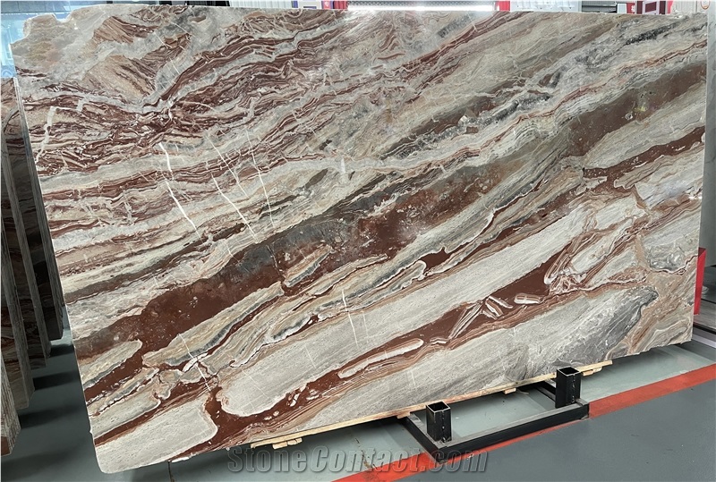 Italian Rosso Monica Marble Slabs For Projects