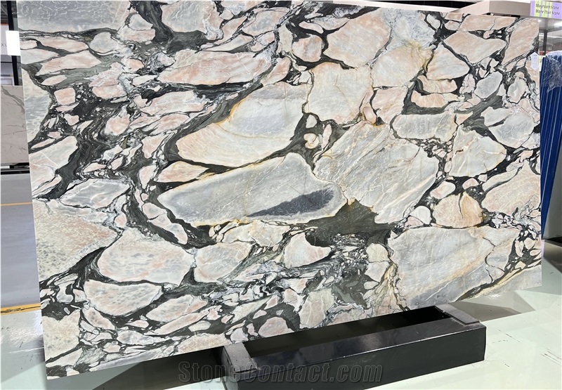 Luxury Bulgari Pink Marble Slabs