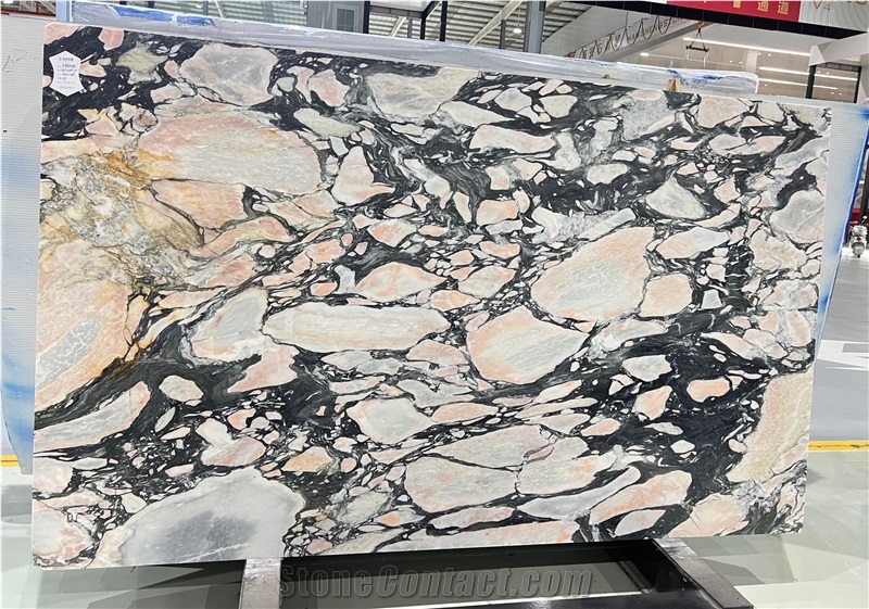 Luxury Bulgari Pink Marble Slabs