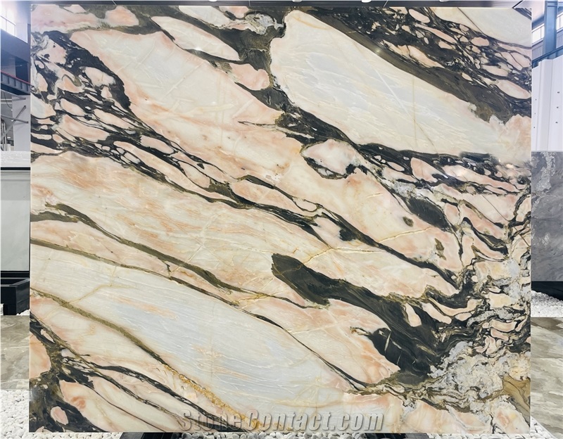 Luxury Bulgari Pink Marble Slabs