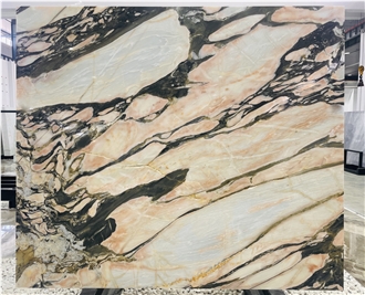 Luxury Bulgari Pink Marble Slabs