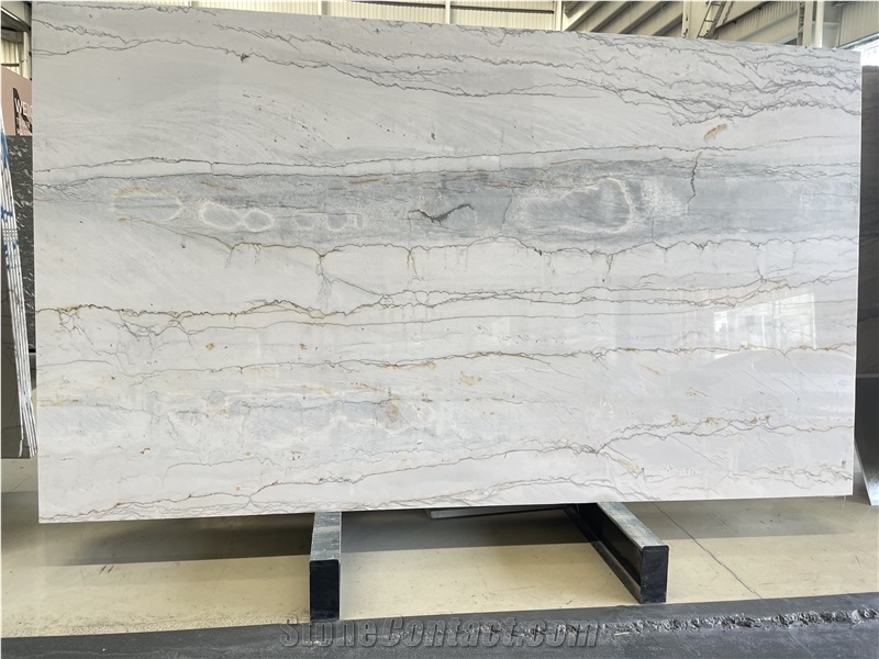 Natural Luxury Cristallo White Quartzite Slabs