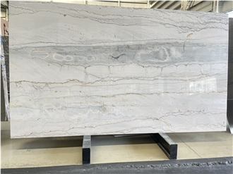 Natural Luxury Cristallo White Quartzite Slabs