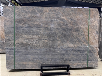 Provence Grey Marble With Gold Veins Slabs  Pattern