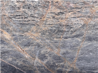 Provence Grey Marble With Gold Veins Slabs  Pattern