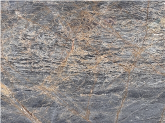 Provence Grey Marble With Gold Veins Slabs  Pattern