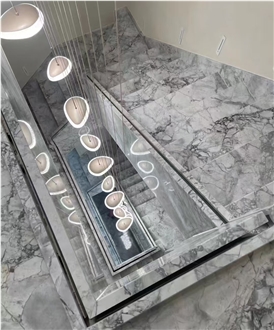 Imported Stone Staircase Super White Quartzite Stair