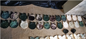 Luxury Stones Trays Bowknot Designs For Resorts And Hotels