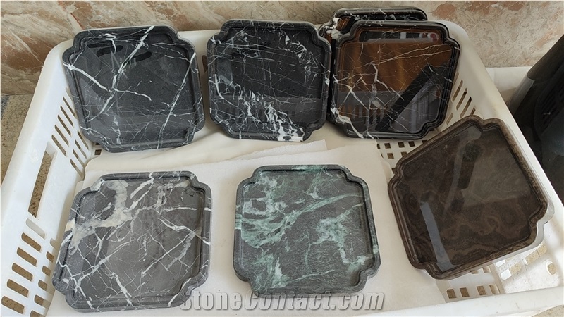 Pink Marble Trays Marble Norwegian Rose Tray For Kitchen