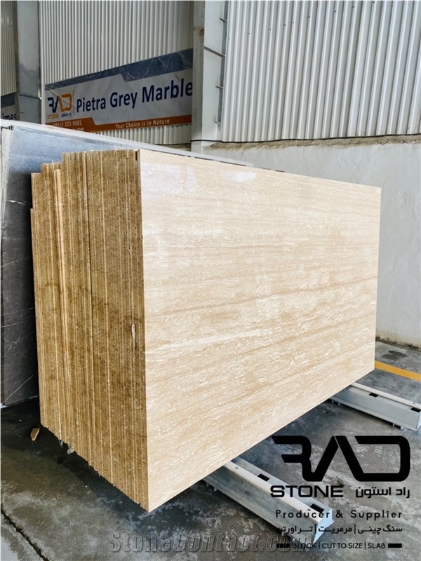 Light Cream Travertine Slabs