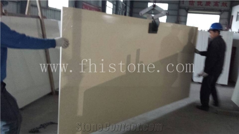 Creamy White Quartz Ivory Cream Starlight Quartz Slabs