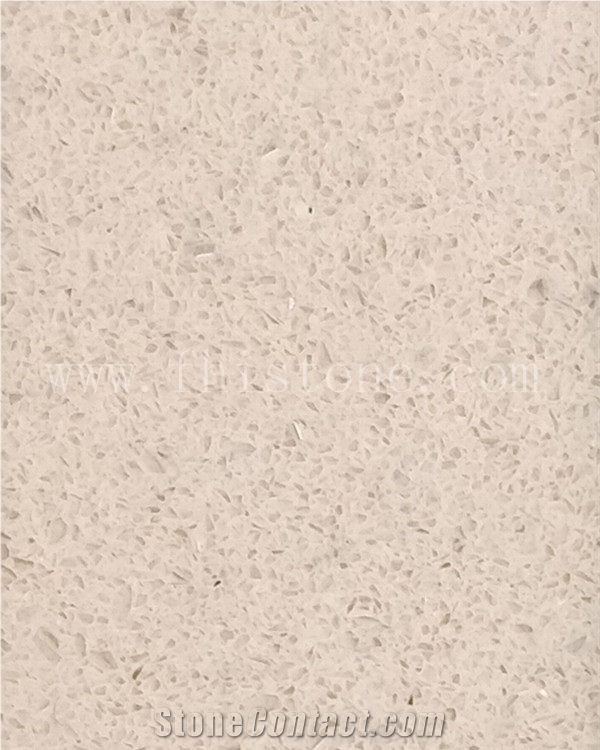 Crystal Sparkle Artificial Beige Starlight Quartz Slabs