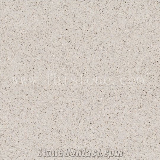 Plain Cream Quartz Uniformed  Quartz Slabs
