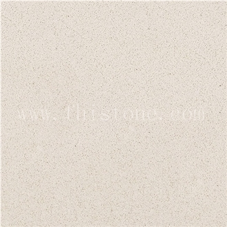 Plain Cream Quartz Uniformed  Quartz Slabs