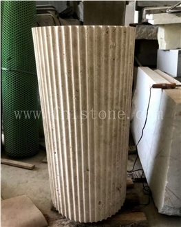 Travertine Wash Basin Pedestal  Bathroom Handcrafted