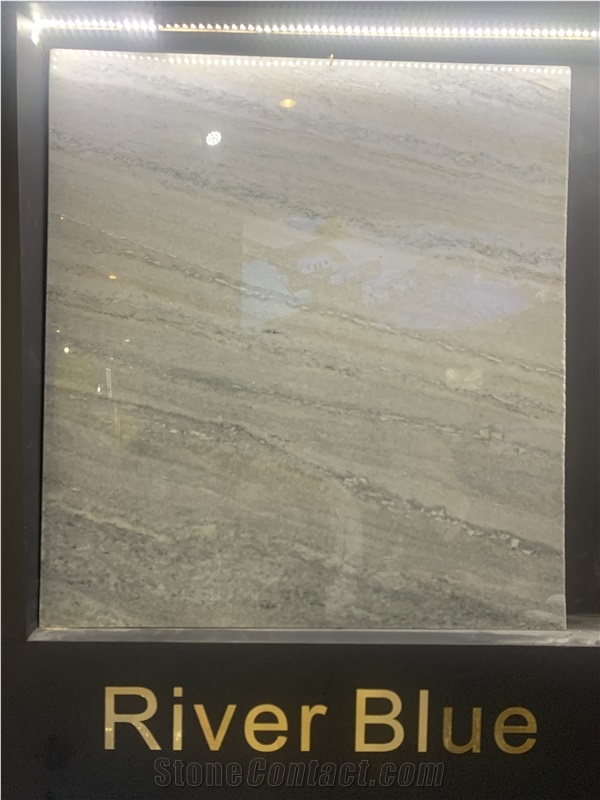 River Blue Marble Polished Slabs Tiles
