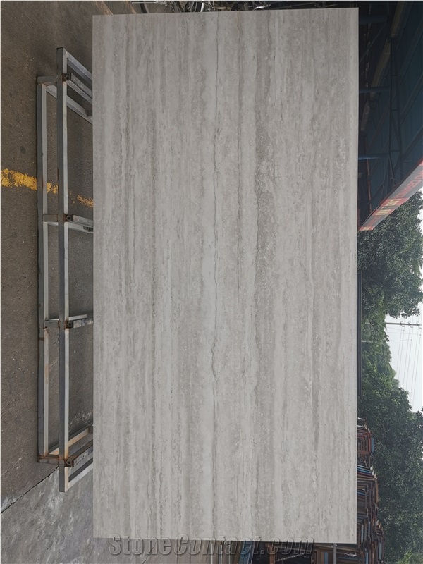 1600X3200x 20 And 12 Thick White Travertine Porcelain Slabs
